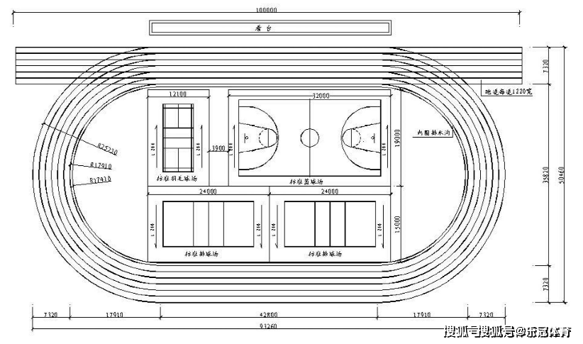 b体育网页版在线登录：b体育：环形塑胶跑道标准尺寸——400米标准跑道尺寸、300米、2(图5)